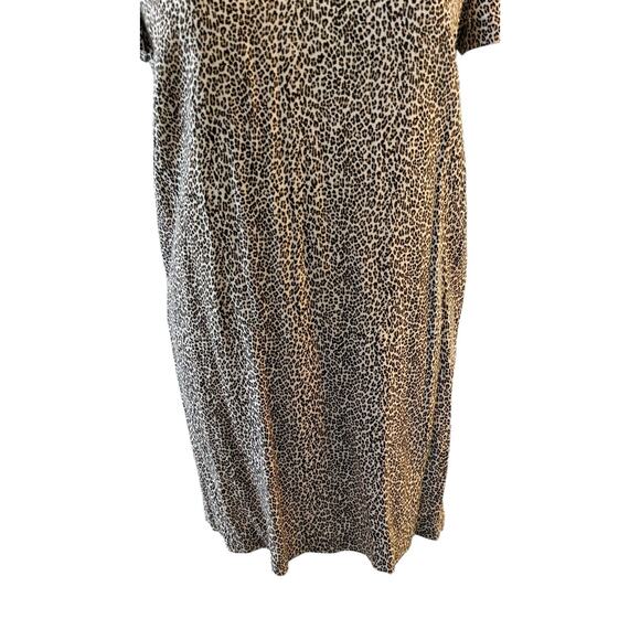 Jenni Kayne Leopard Print T Shirt Dress Mini Casual Oversized Animal Size XS - Picture 5 of 16